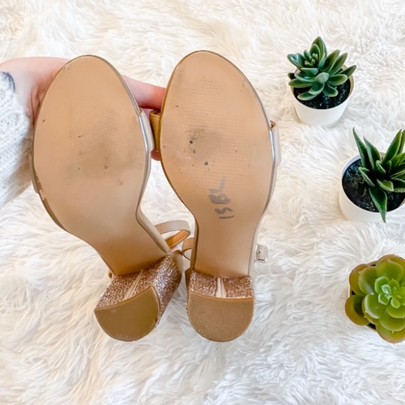 Steve Madden Nude Jeweled Ankle Strap Heels - Picture 7 of 9